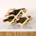 Reusable Natural Wood Wine Rack Bamboo Wine Holder